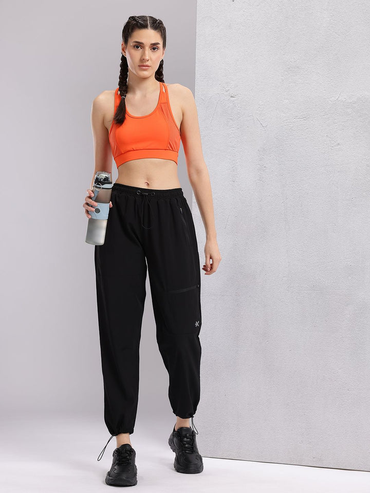 HRX by Hrithik Roshan Women Mid-Rise Regular Fit Running  Joggers with Toggle Hem