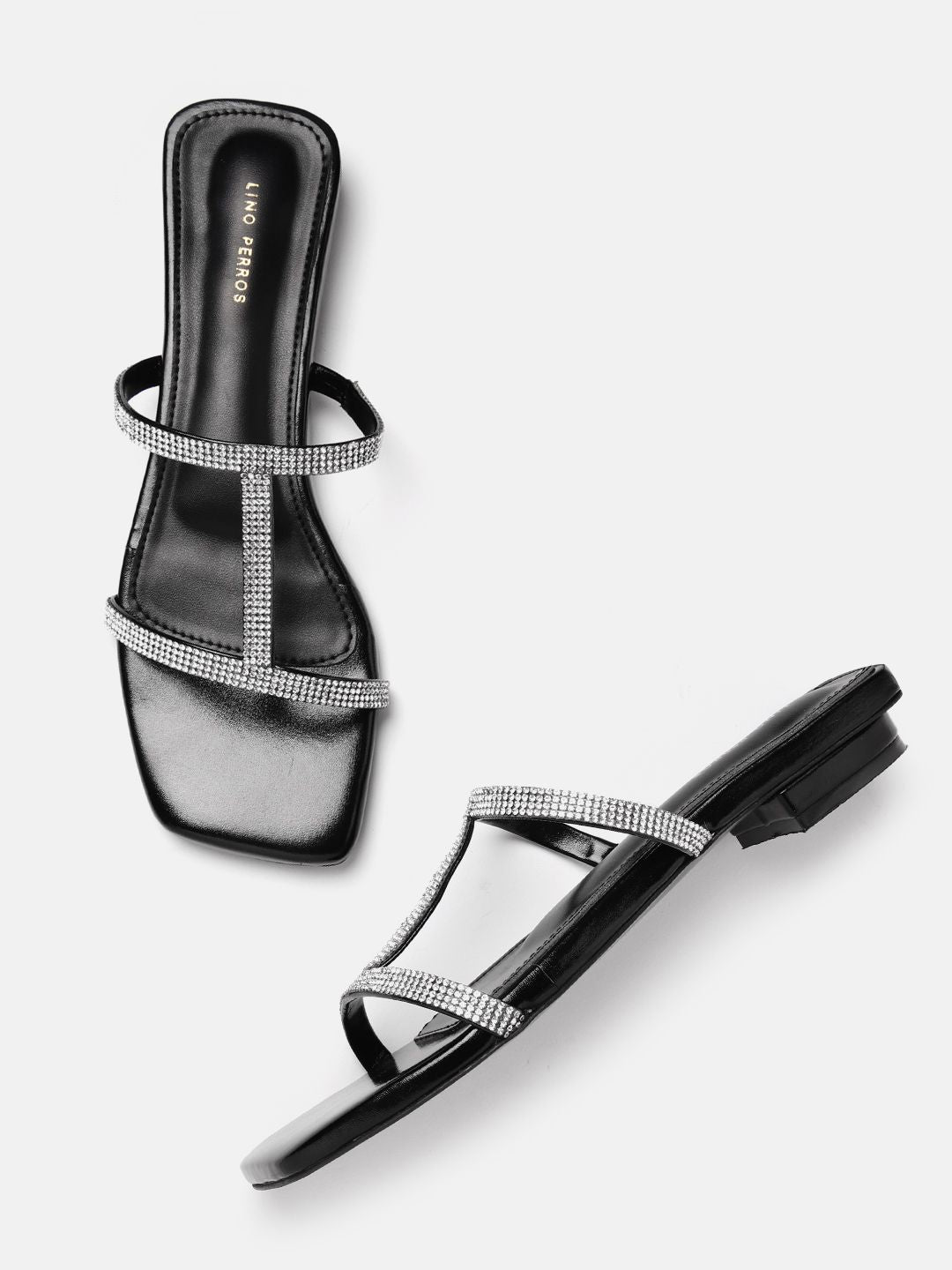 Lino Perros Women Embellished Party Open Toe Flats