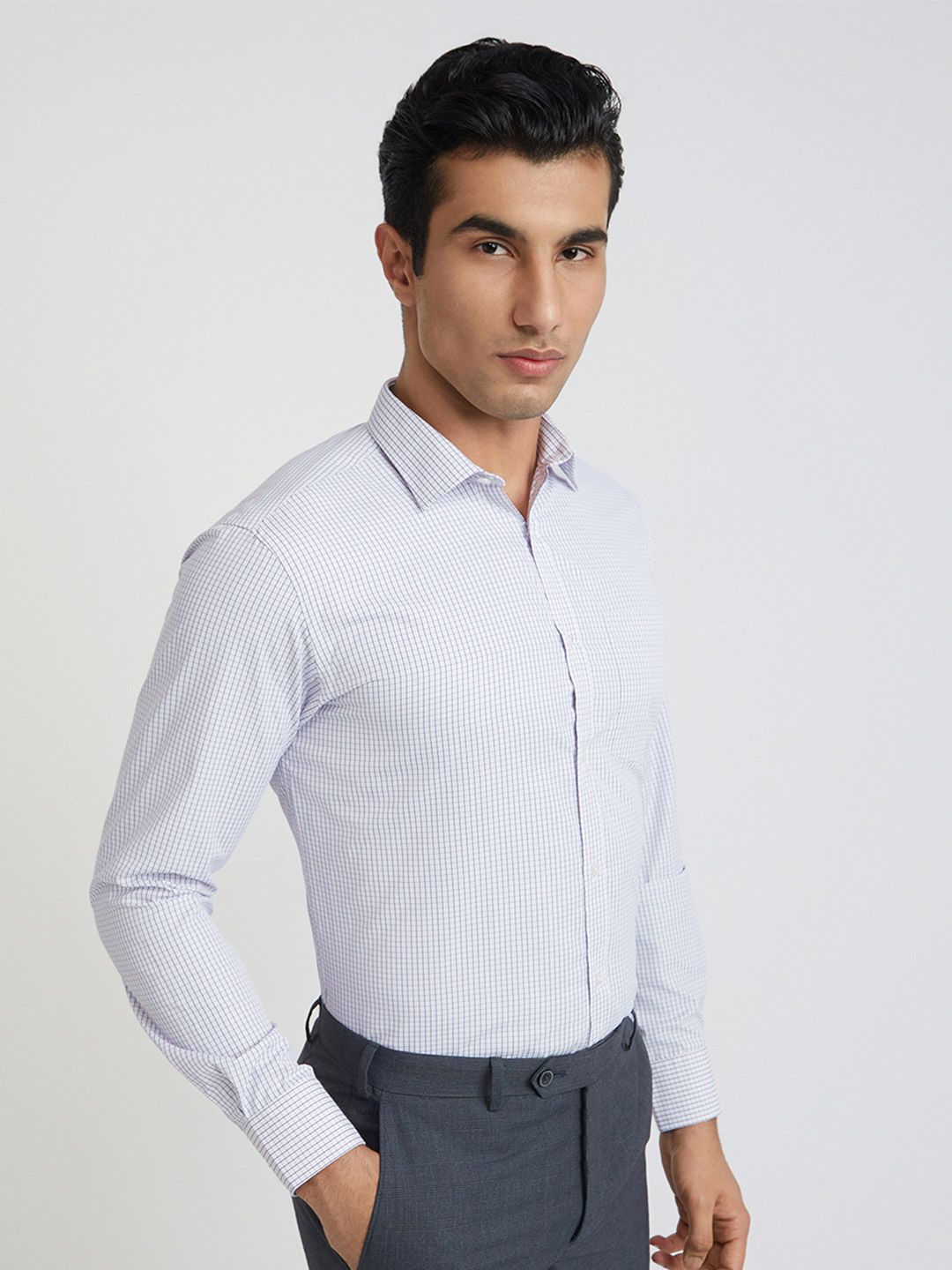 Park Avenue Slim Fit Checked Formal Shirt