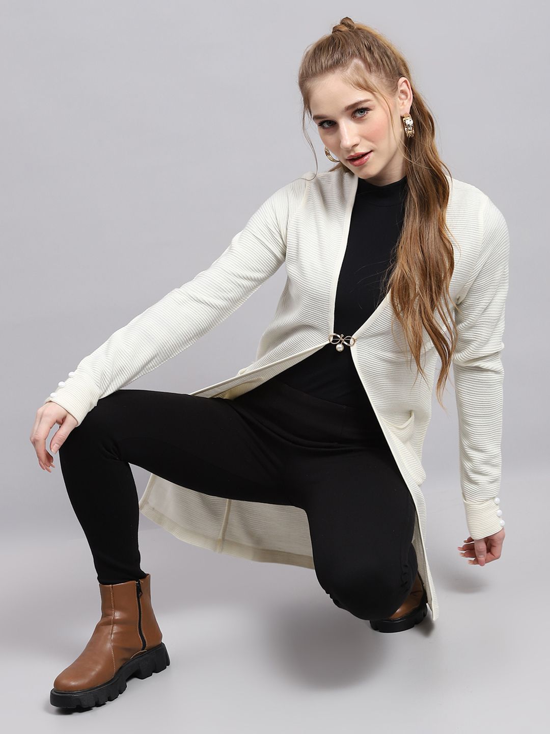 Monte Carlo Self-Striped Longline Cardigan