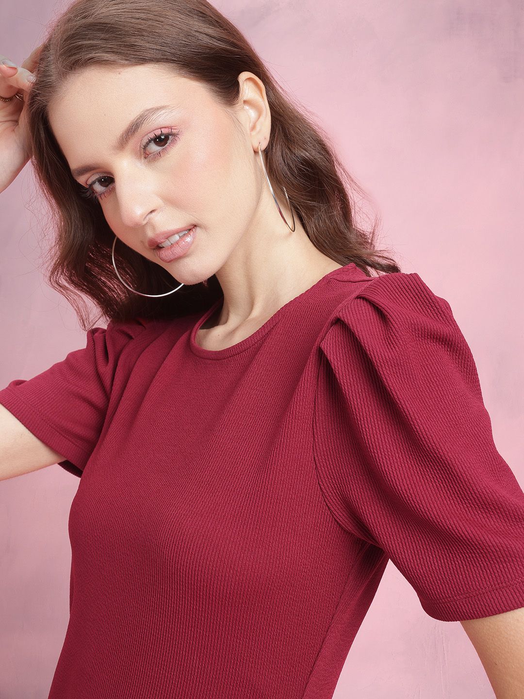 DressBerry Puff Sleeve Bodycon Dress