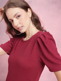 DressBerry Puff Sleeve Bodycon Dress