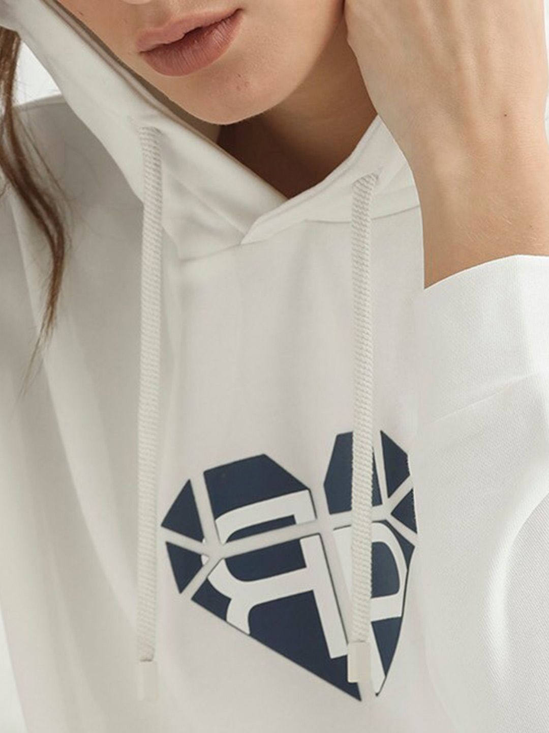 RAREISM Graphic Printed Hooded Cotton Sweatshirt