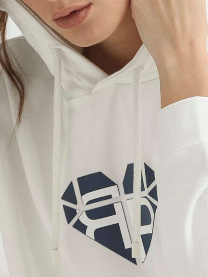RAREISM Graphic Printed Hooded Cotton Sweatshirt