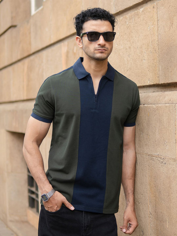 Powerlook Men Panneled Polo Tshirt ss25