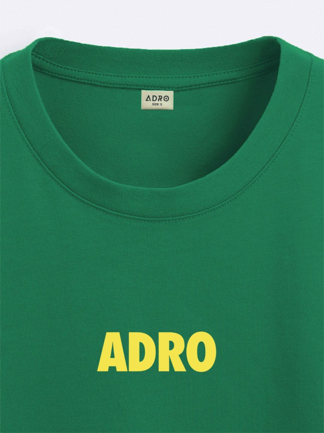 ADRO Lelaki Typography Printed Drop-Shoulder Sleeves Cotton Oversized T-Shirt