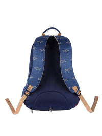 Gear Unisex Blue & Beige Graphic Printed Backpack With Rain Cover