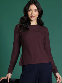DressBerry Self-Striped Full Sleeves Top