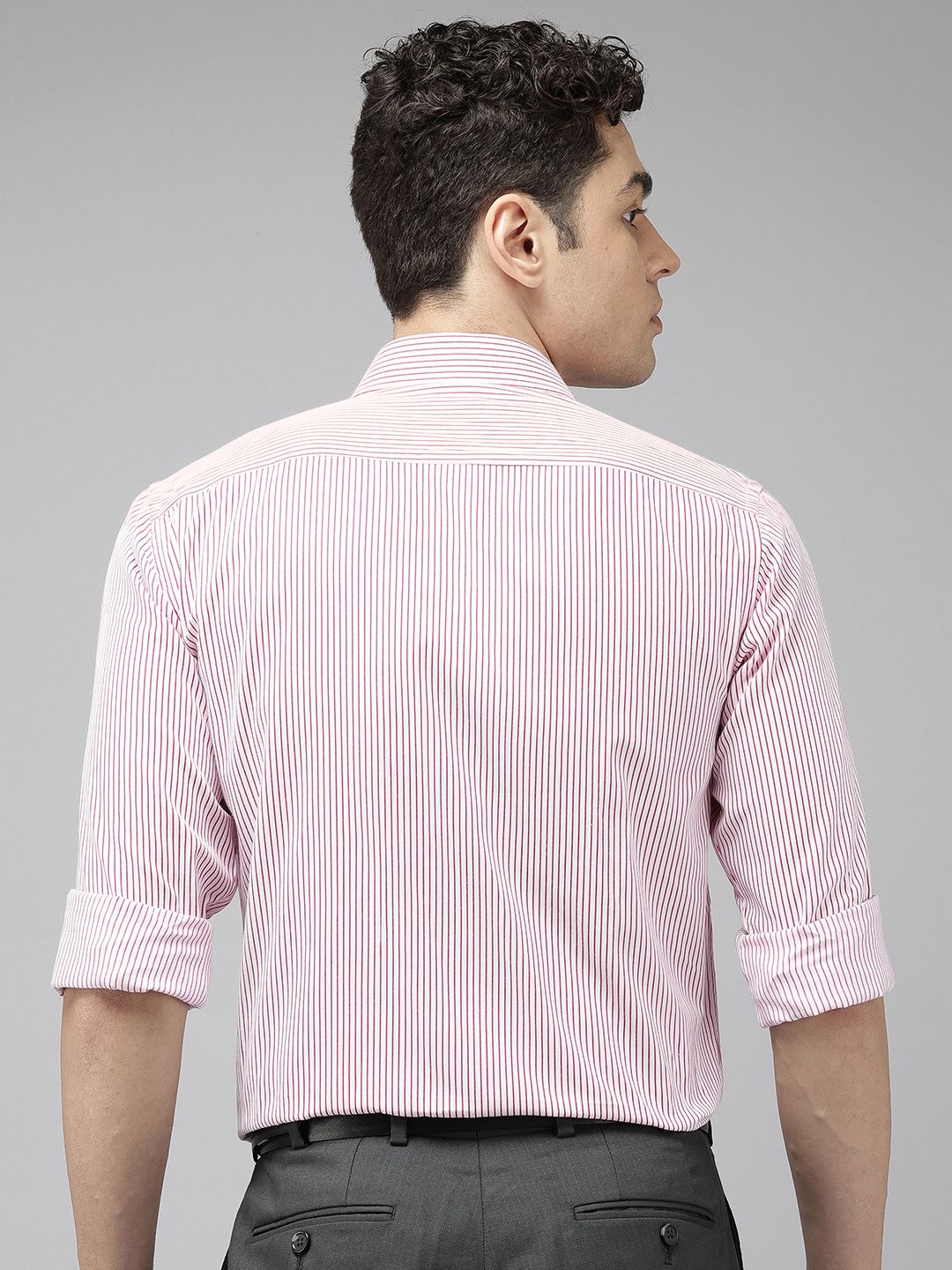 Park Avenue Slim Fit Opaque Striped Formal Shirt