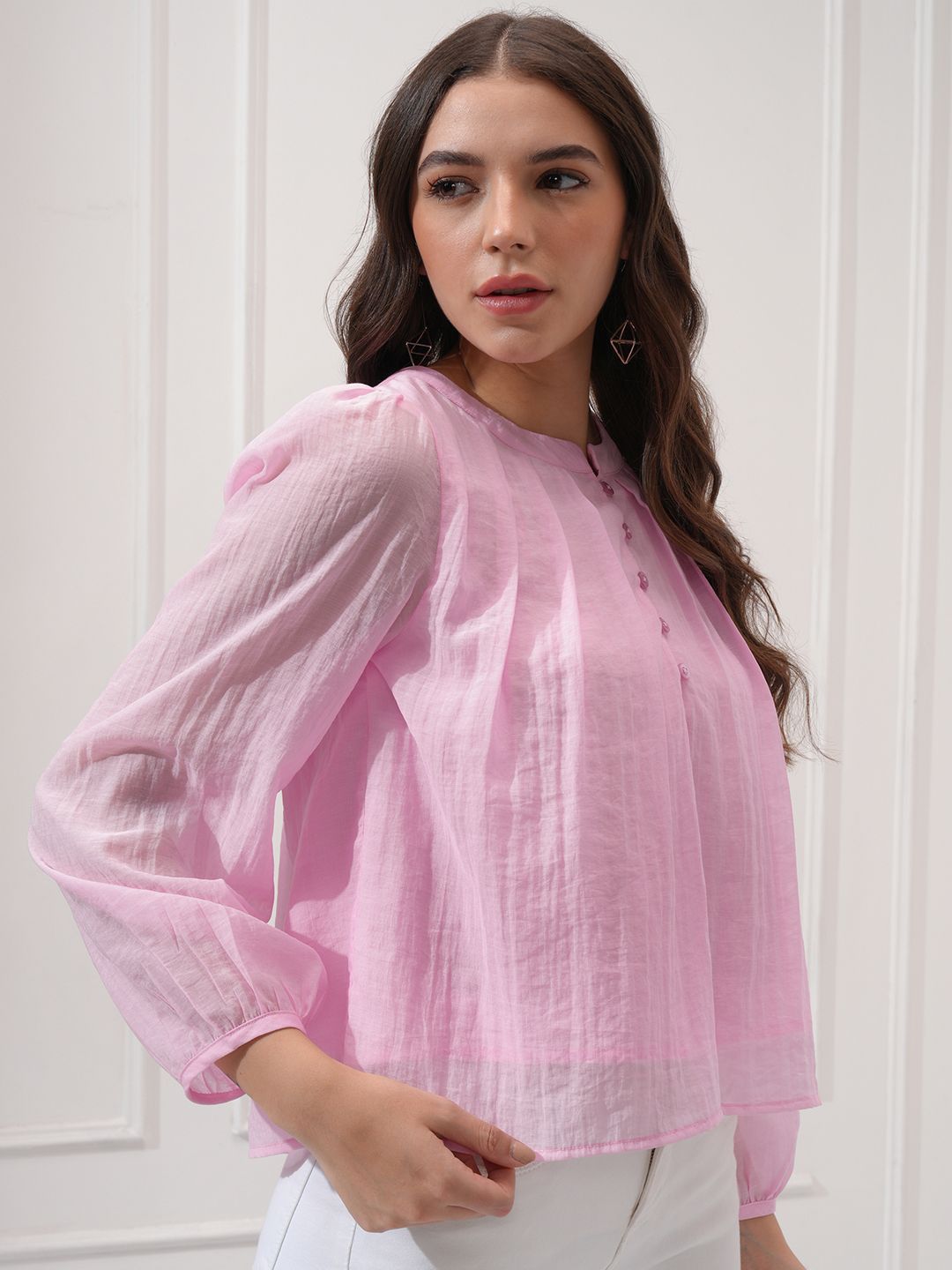 Chic oleh Tokyo Talkies Women Puff Sleves Liputed atas