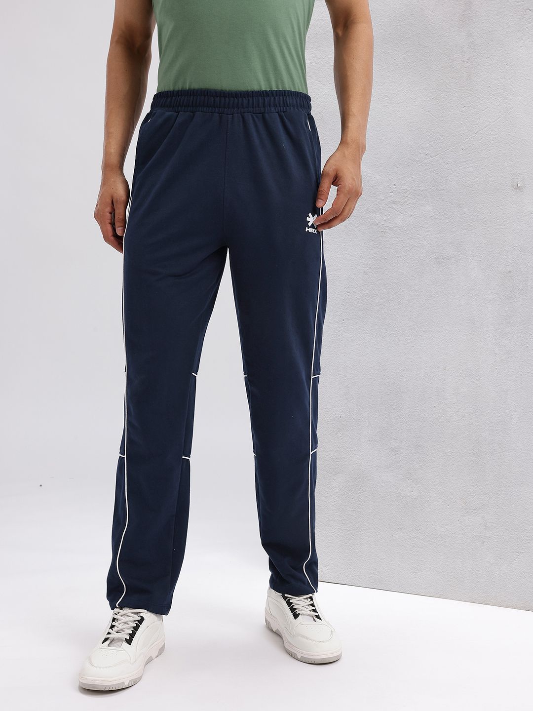 HRX by Hrithik Roshan Men Mid-Rise Paneled Lifestyle Track Pants