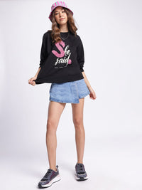 DressBerry Sleek Streetwear Printed Sweatshirt