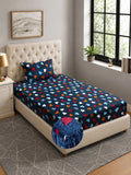 Moda Rapido X KLOTTHE Multicoloured & Red Floral 300 TC Single Bedsheet with 1 Pillow Covers