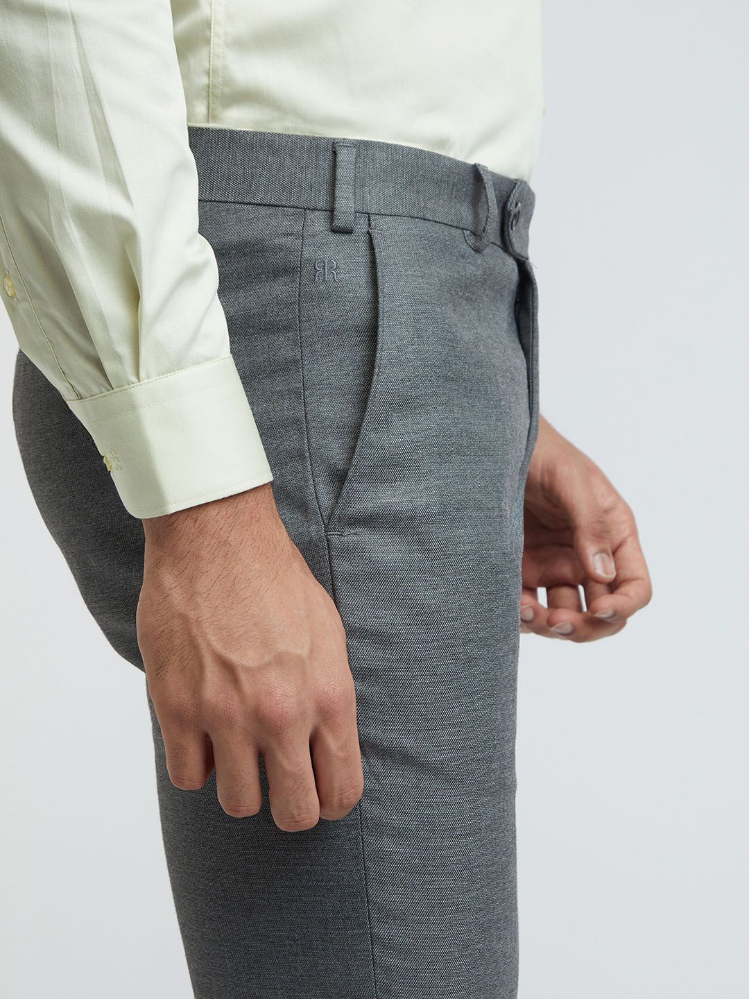 Raymond Men Flat Front Slim Fit Formal Trousers