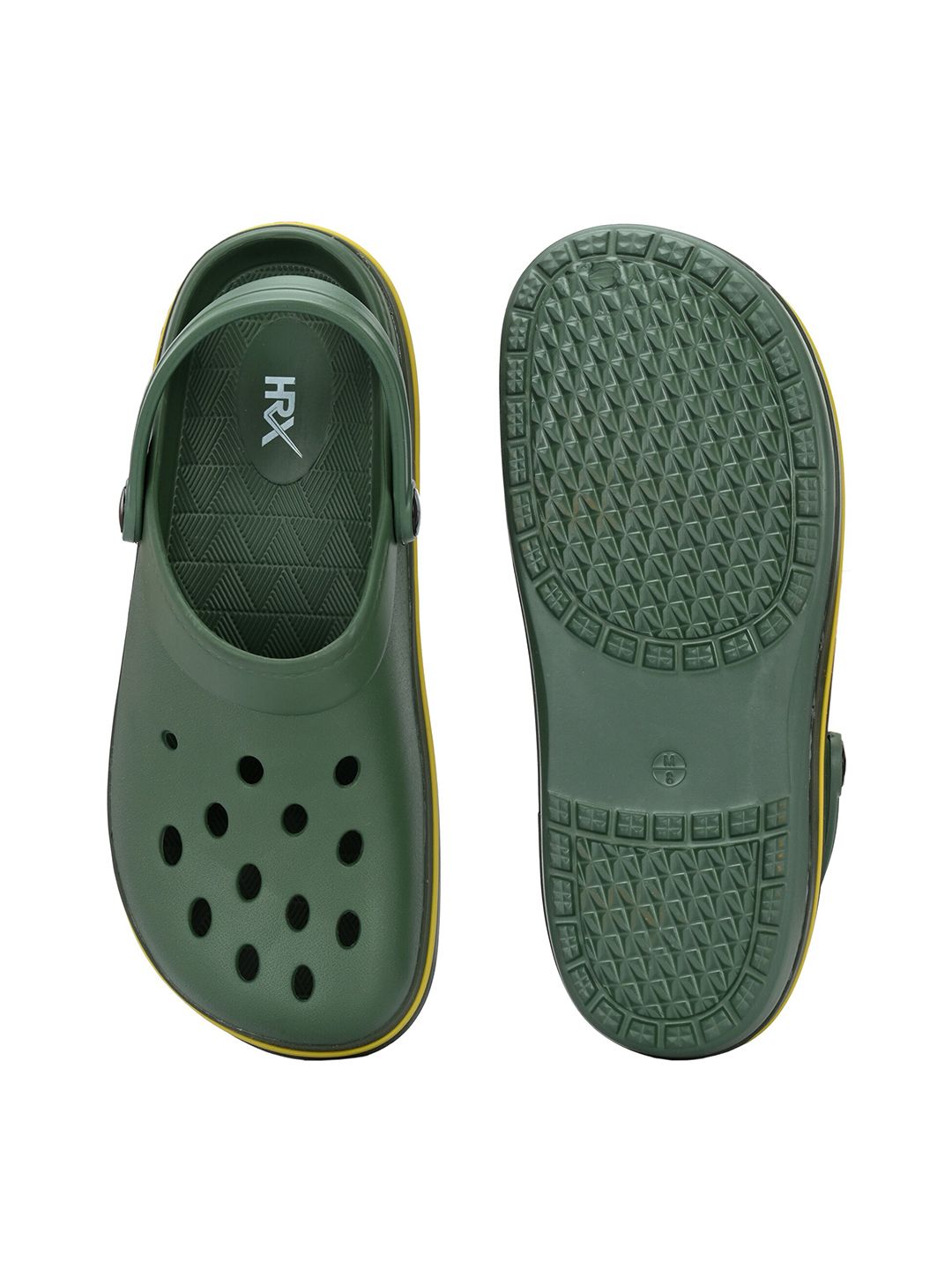 HRX by Hrithik Roshan Men Olive Green Rubber Clogs