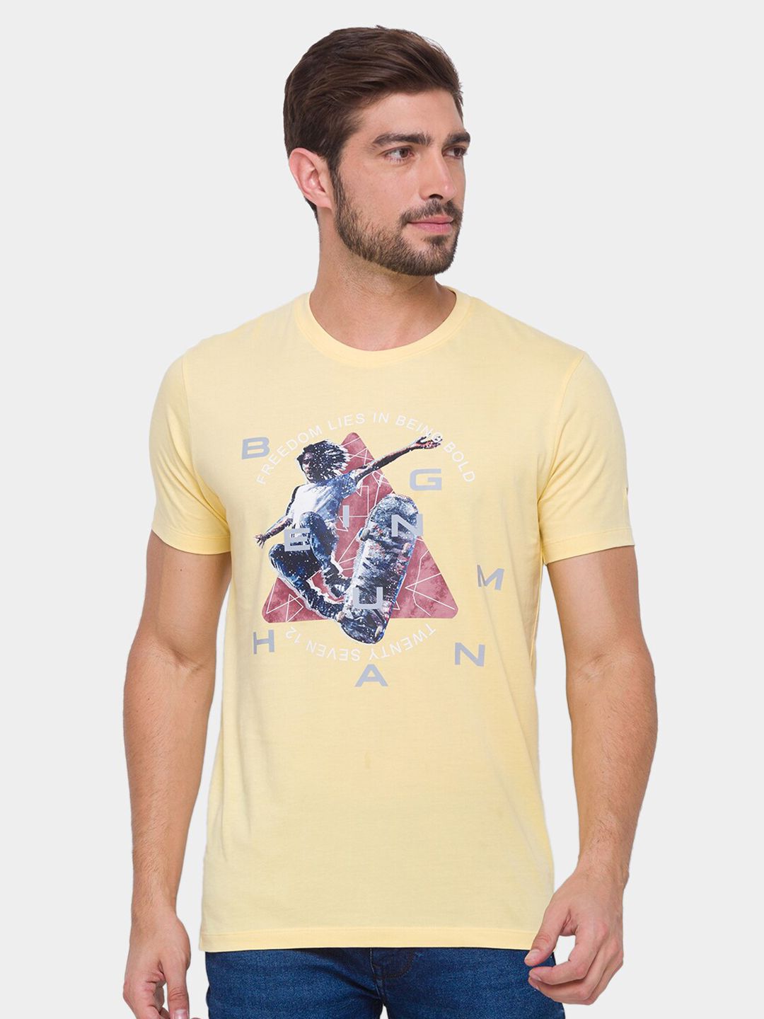 Being Human Men Pure Cotton Printed T-shirt