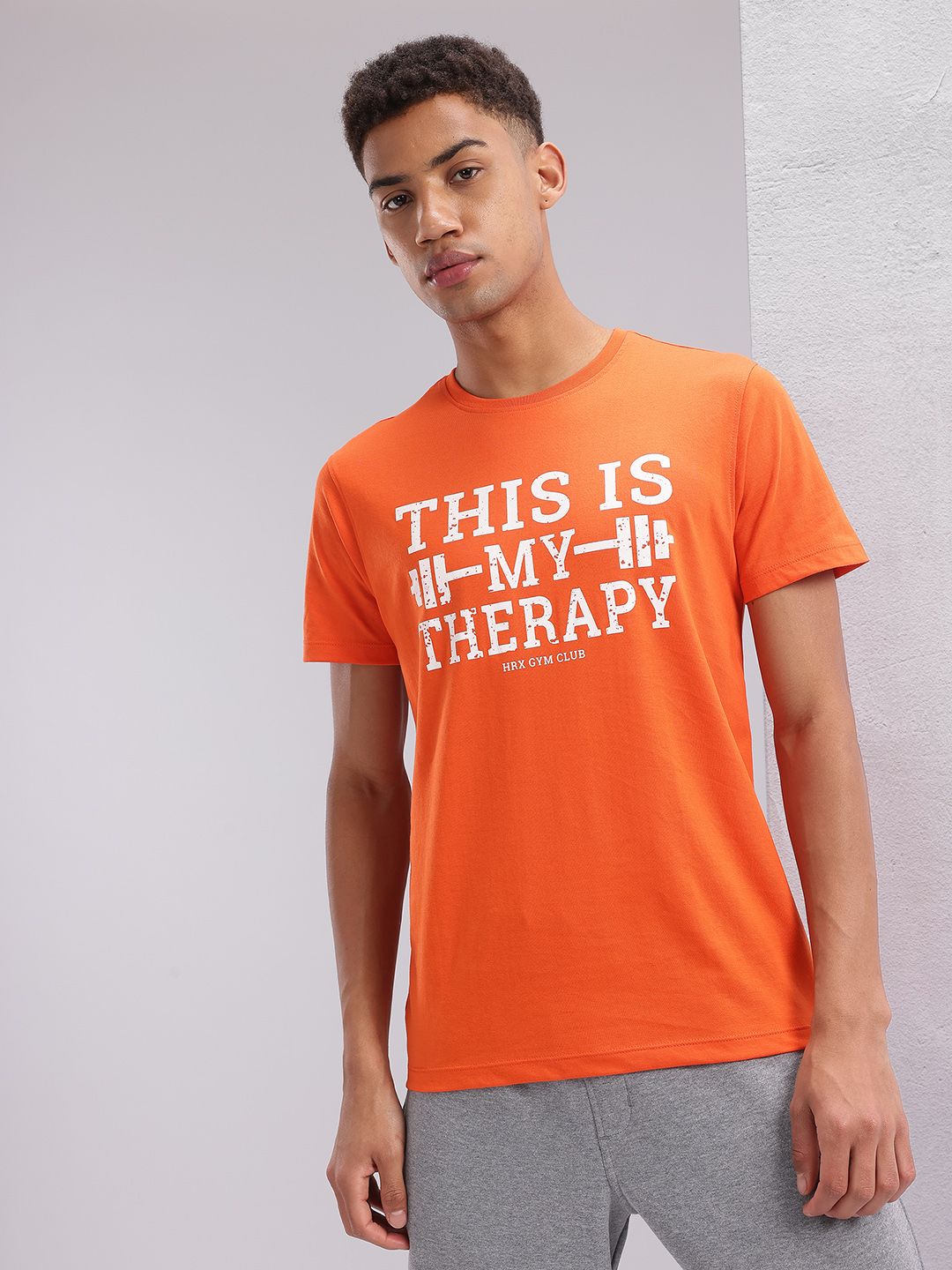 HRX by Hrithik Roshan Men Typography Printed Training T-shirt