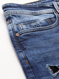 Being Human Men Krypton Straight Fit Low Distress Heavy Fade Stretchable Jeans
