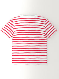 Nauti Nati Girls Pack of 2 Antimicrobial Striped Round Neck Cotton T-shirts