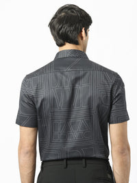 RARE RABBIT Men Osuna Slim Fit Geometric Printed Cotton Shirt