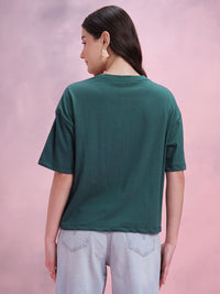 DressBerry Drop-Shoulder Sleeves Relaxed T-shirt