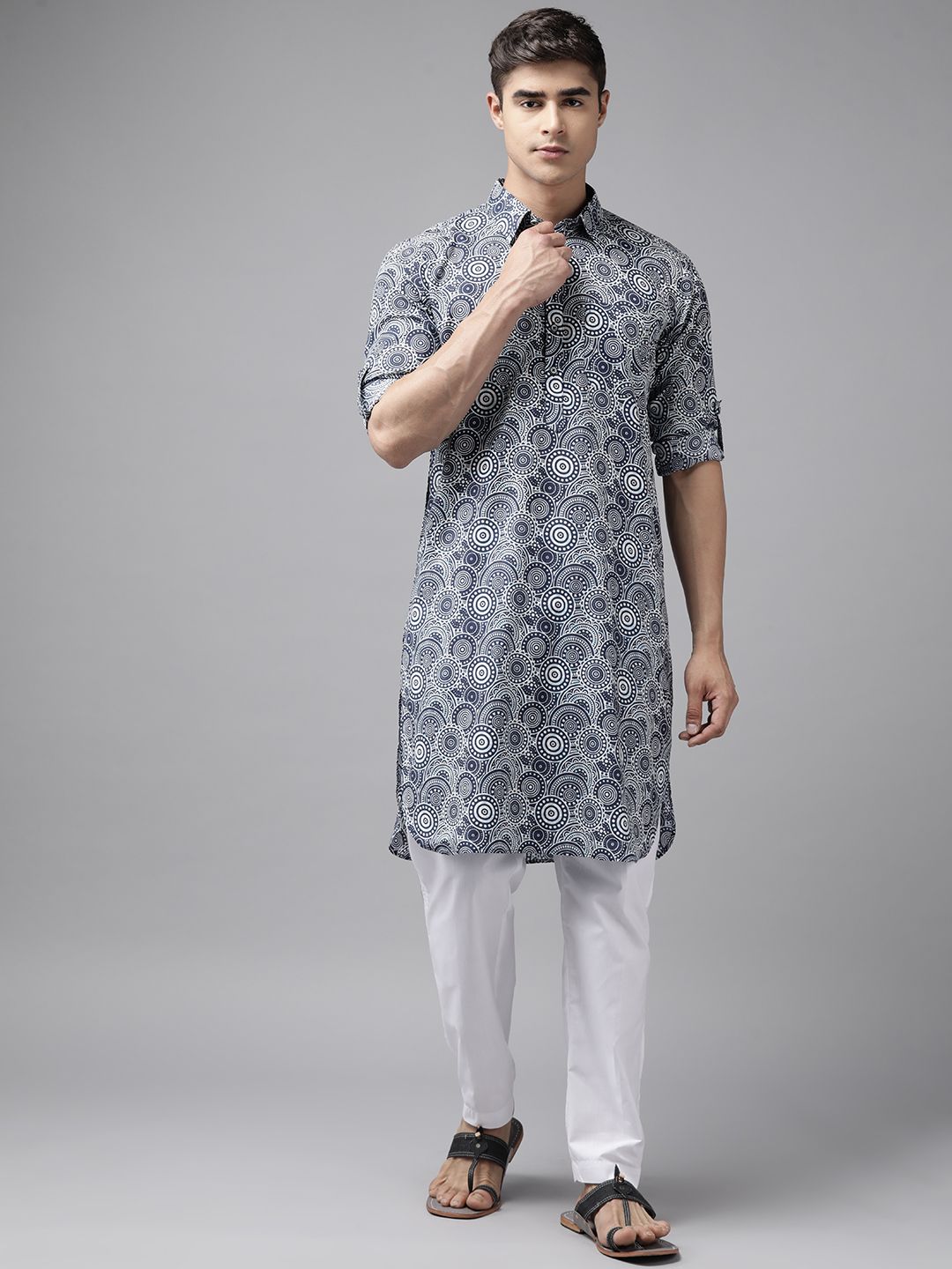 Lihat reka bentuk Kurta kapas tulen yang dicetak dengan piyama