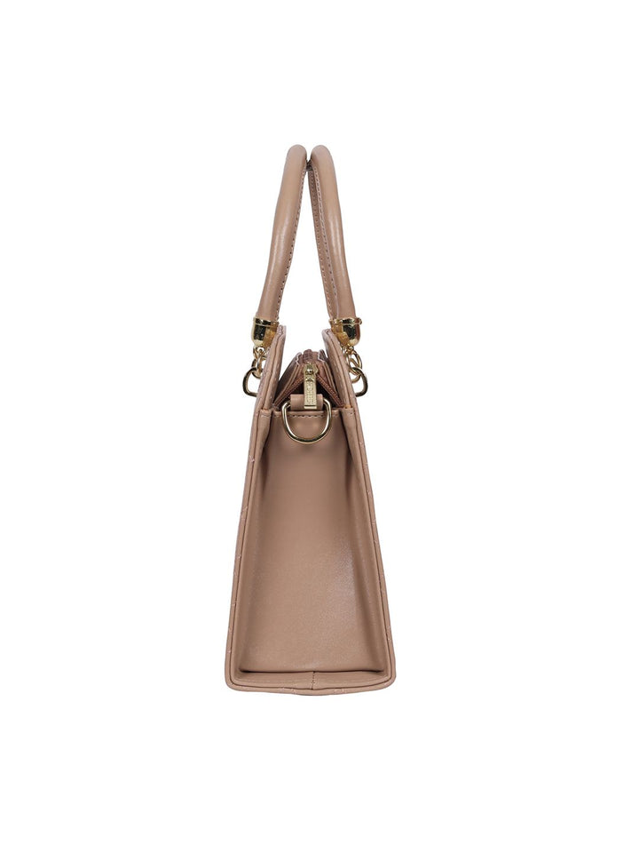 Lino Perros Beige Quilted Handheld Bag