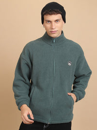 HIGHLANDER Oversized Mock Collar Drop-Shoulder Sleeves Sweatshirt