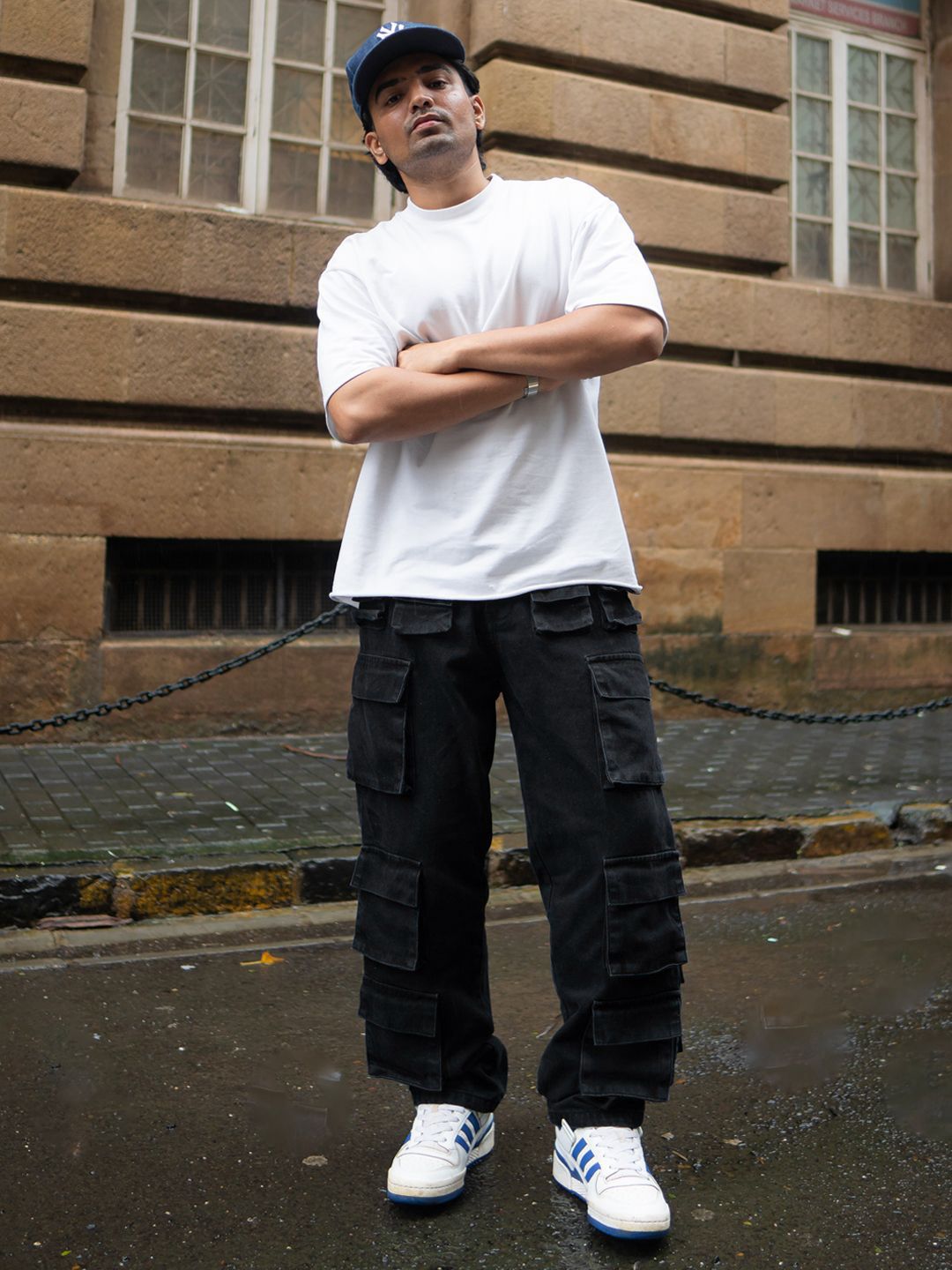 Powerlook Men Loose Fit Cargos Trousers