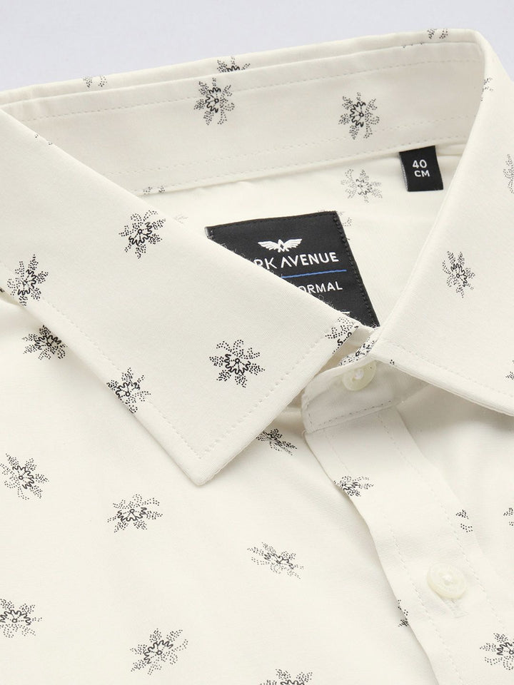Park Avenue Slim Fit Floral Printed Formal Shirt
