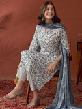 Anouk Floral Printed Regular Kurta with Trousers & Dupatta