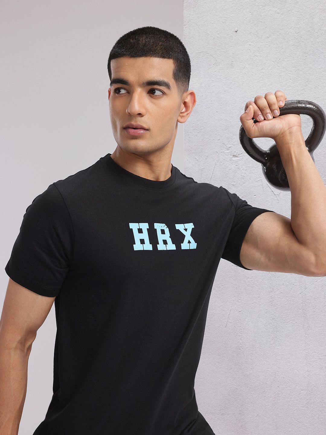 HRX by Hrithik Roshan Brand Logo Printed Training T-shirt