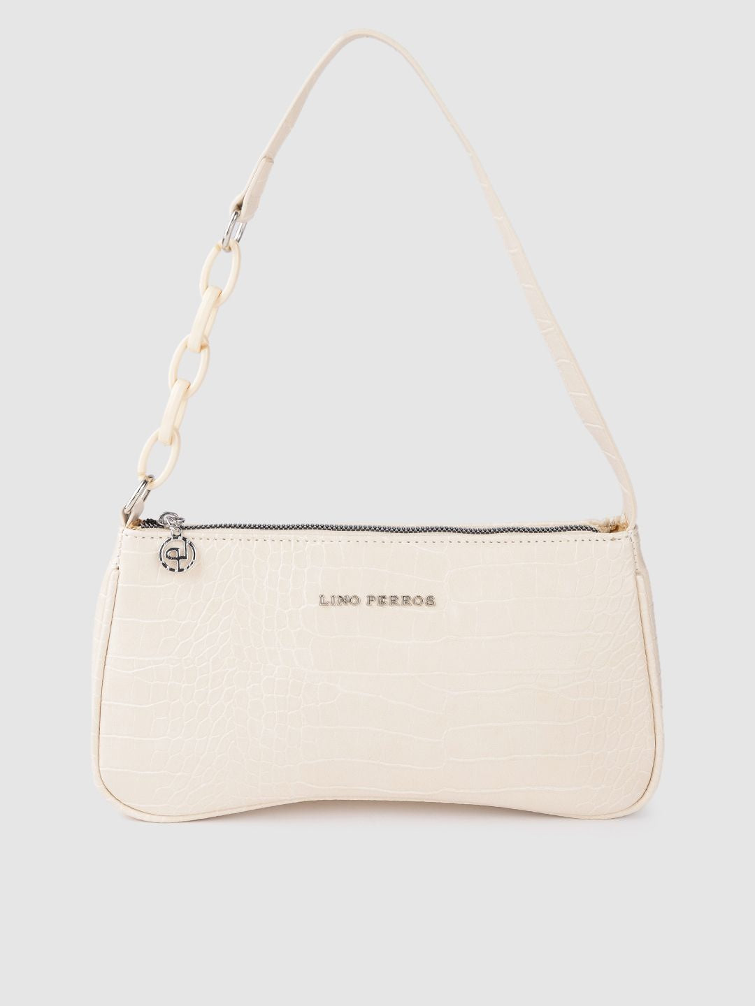 Lino Perros Women Off White Animal Printed PU Shoulder Bag