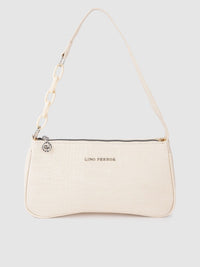 Lino Perros Women Off White Animal Printed PU Shoulder Bag
