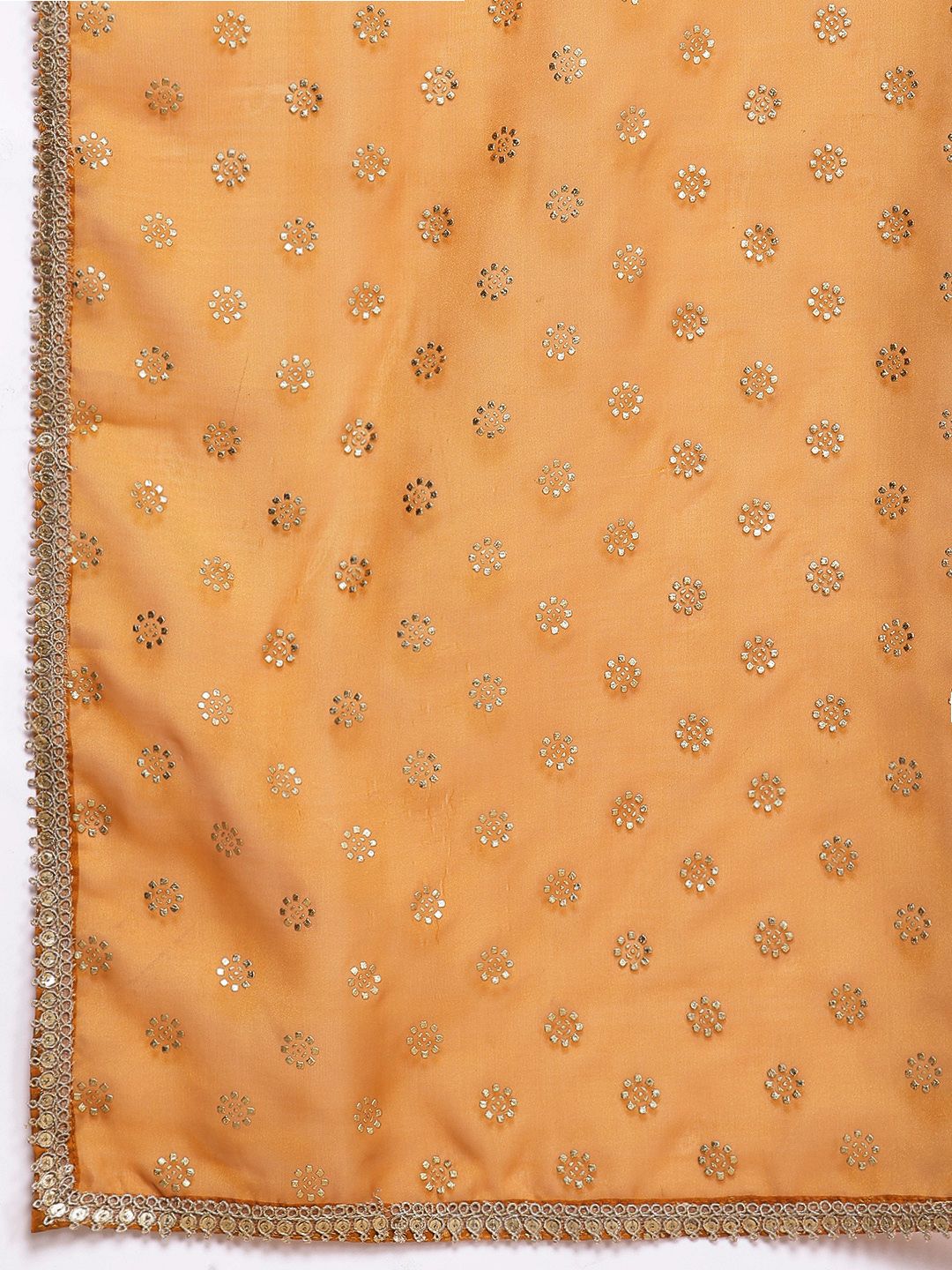 House of Pataudi Floral Printed Regular Sequinned Jashn Kurta with Palazzos & Dupatta