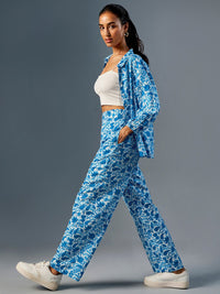 Global Desi Printed Shirt With Trousers