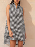 DressBerry Quirky Grunge Printed Sleeveless A-Line Dress