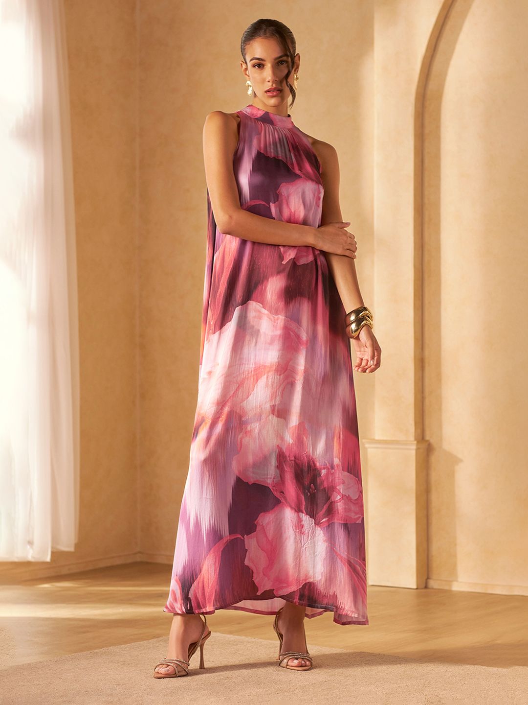 AND Women Floral Printed Sleeveless Maxi Dress