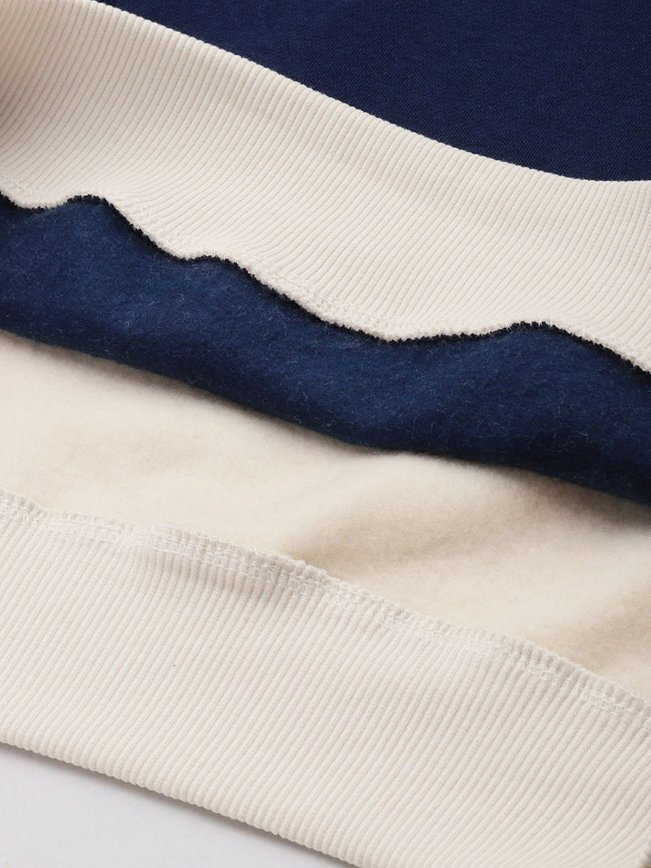 French Connection Colourblocked Mock Collar Sweatshirt