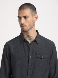 THE BEAR HOUSE Slim Fit Casual Pure Cotton Shirt