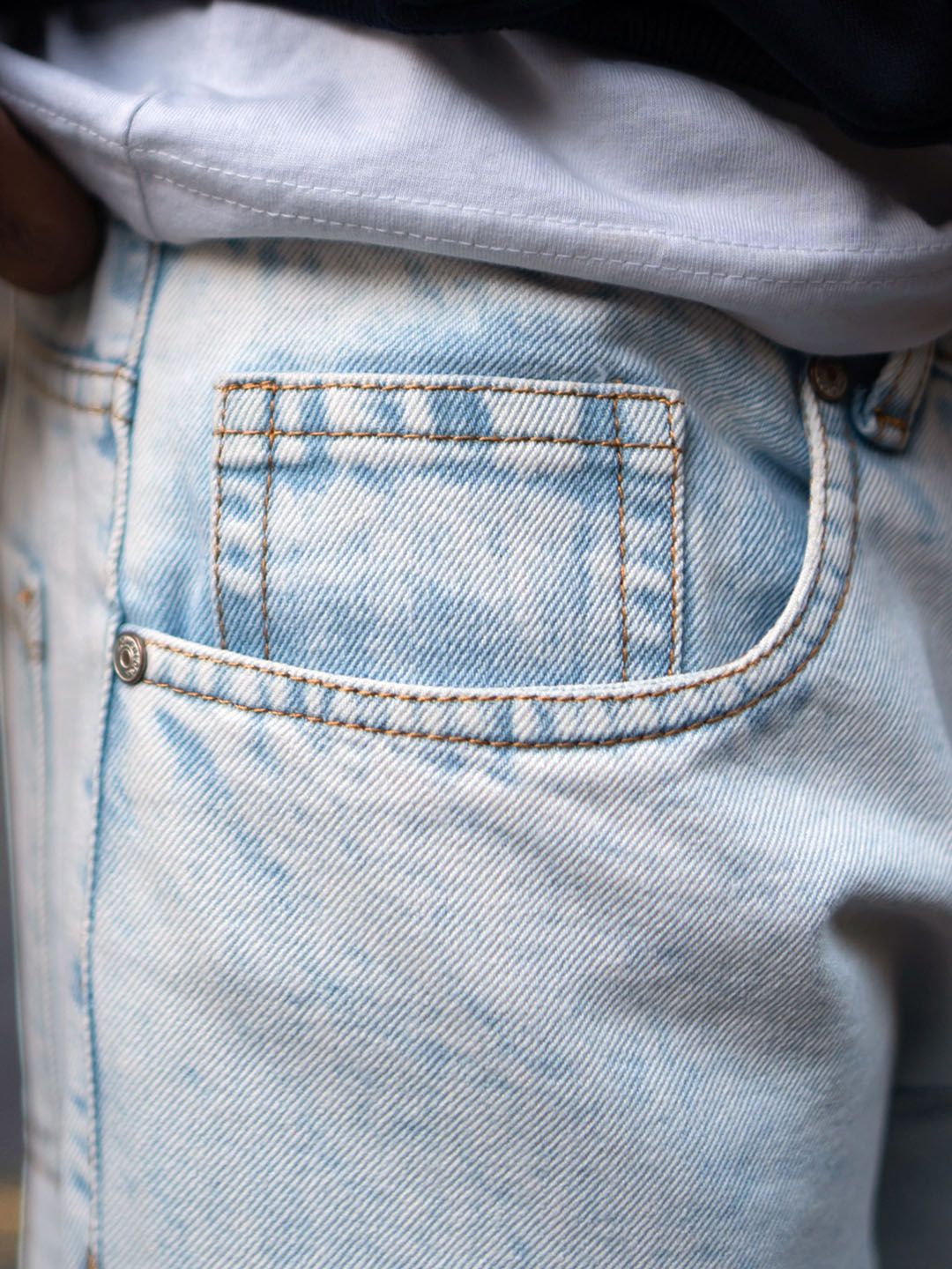 Powerlook Men Light Blue Basic Baggy Fit Denim Jeans