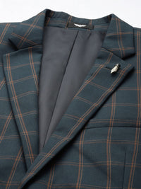 Park Avenue Checked Single Breasted Super Slim Fit 3 Piece Formal Suits