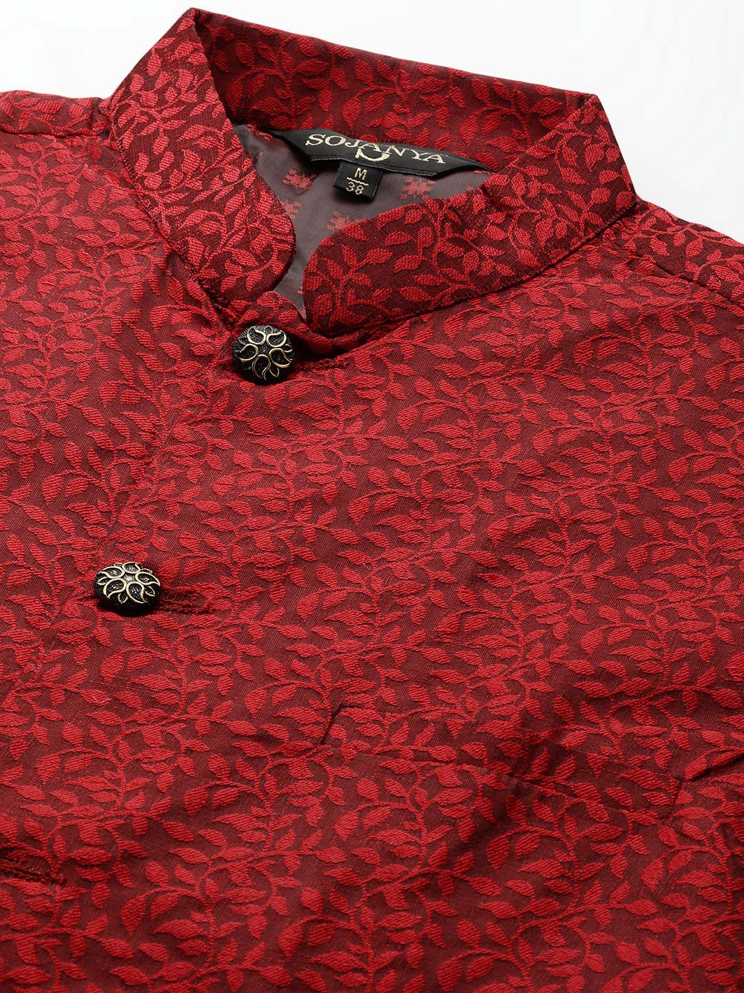 SOJANYA Kurta Belang Beige Lelaki dengan Piyama & Jaket Nehru