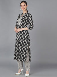 KALINI Ethnic Motifs Printed Mandarin Collar Kurta with Trousers & Dupatta