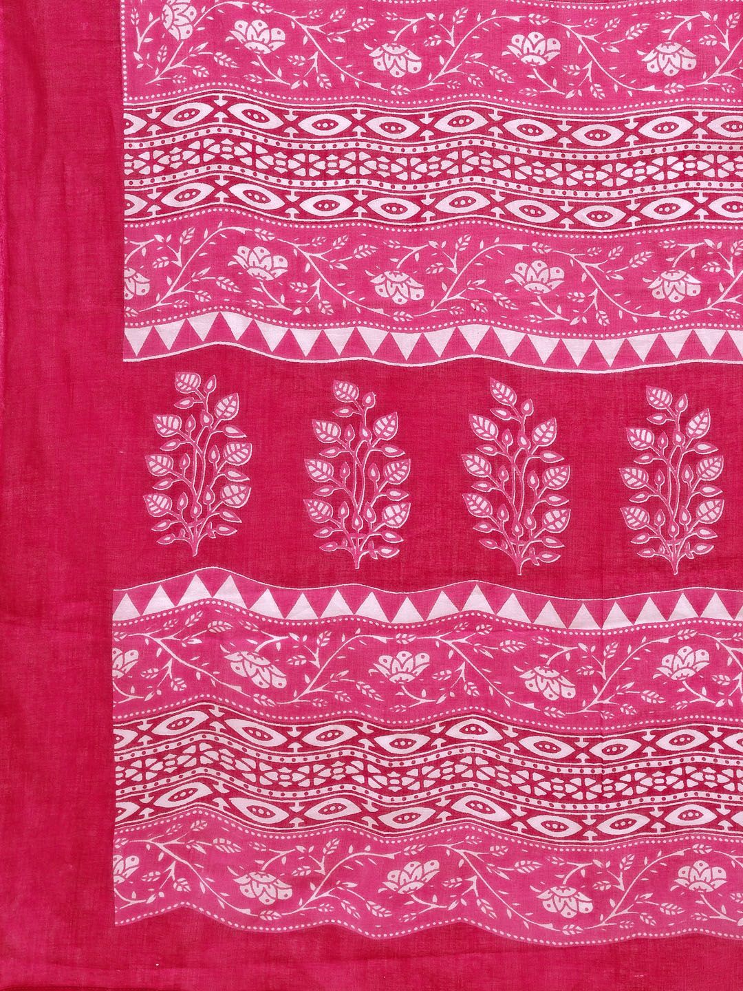 KALINI Ethnic Motifs Printed Angrakha Pure Cotton Kurta & Trousers With Dupatta