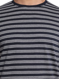 ADRO Men Striped Round Neck Cotton T-shirt