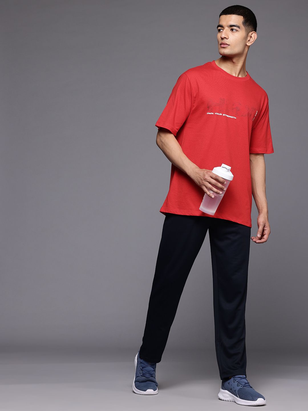HRX by Hrithik Roshan Round Neck Brand Logo Print Training T-shirt