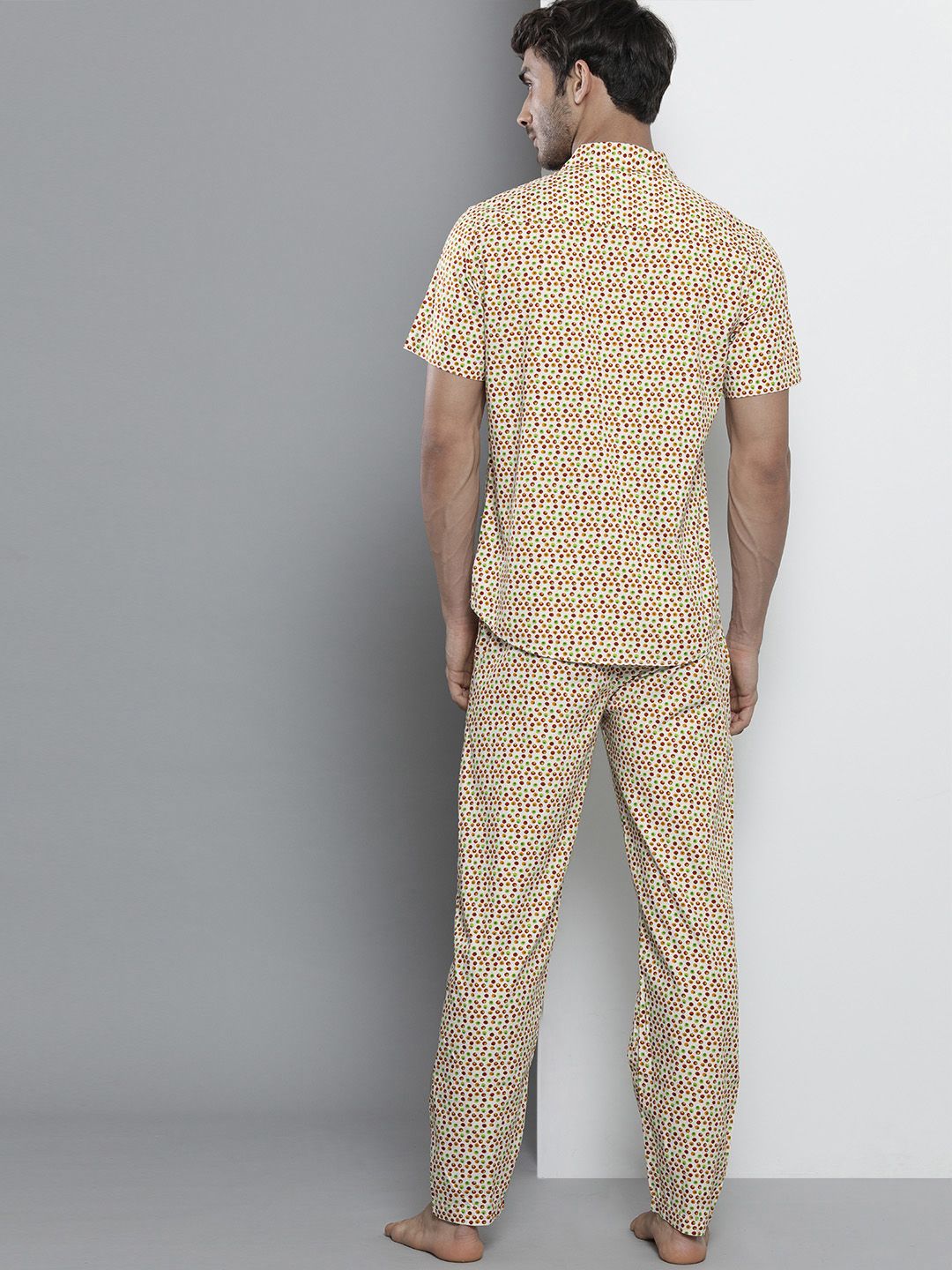 The Indian Garage Co Men Multicoloured Printed Night Suit