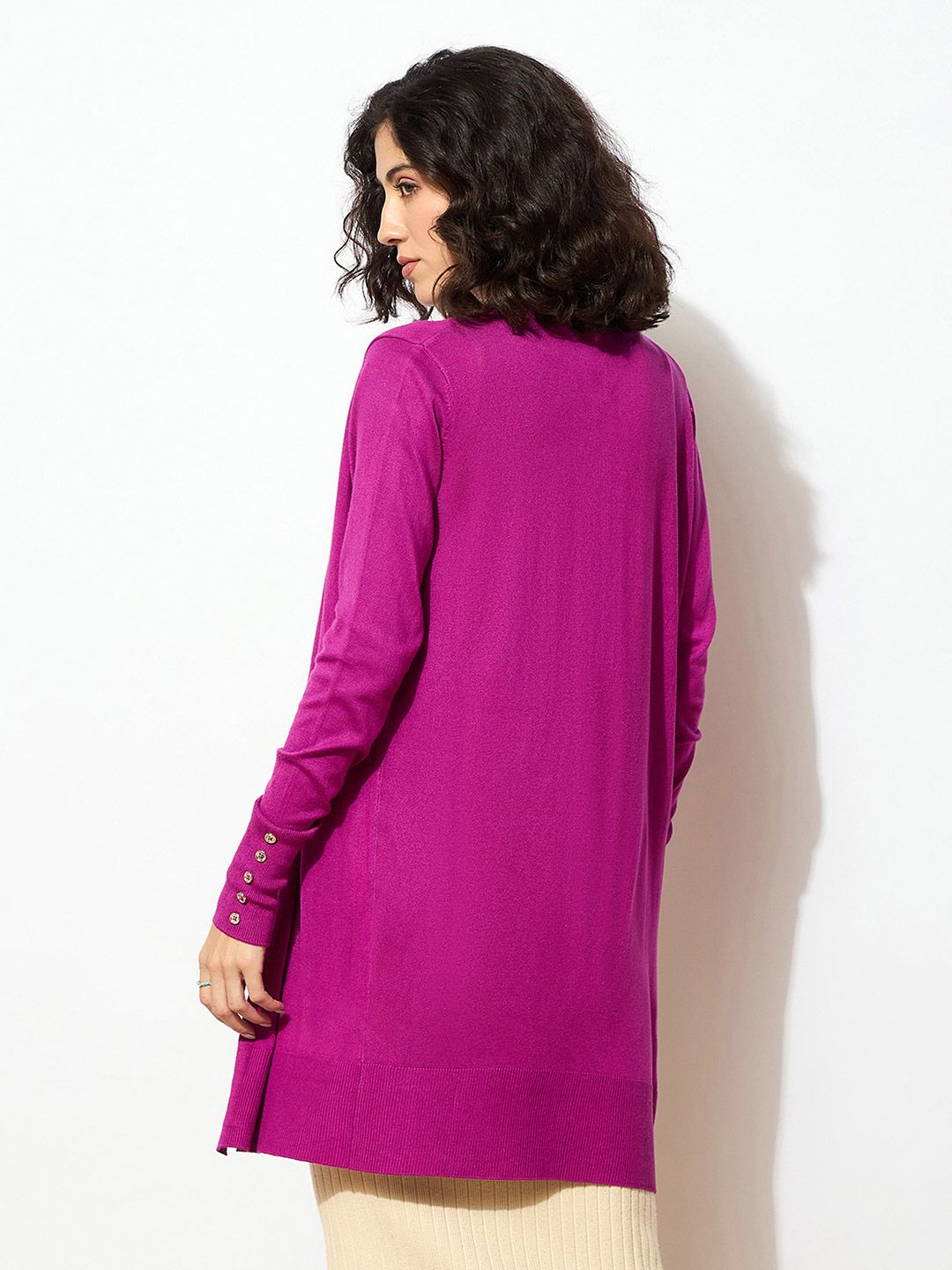 SASSAFRAS Longline Open-Front Acrylic Shrug