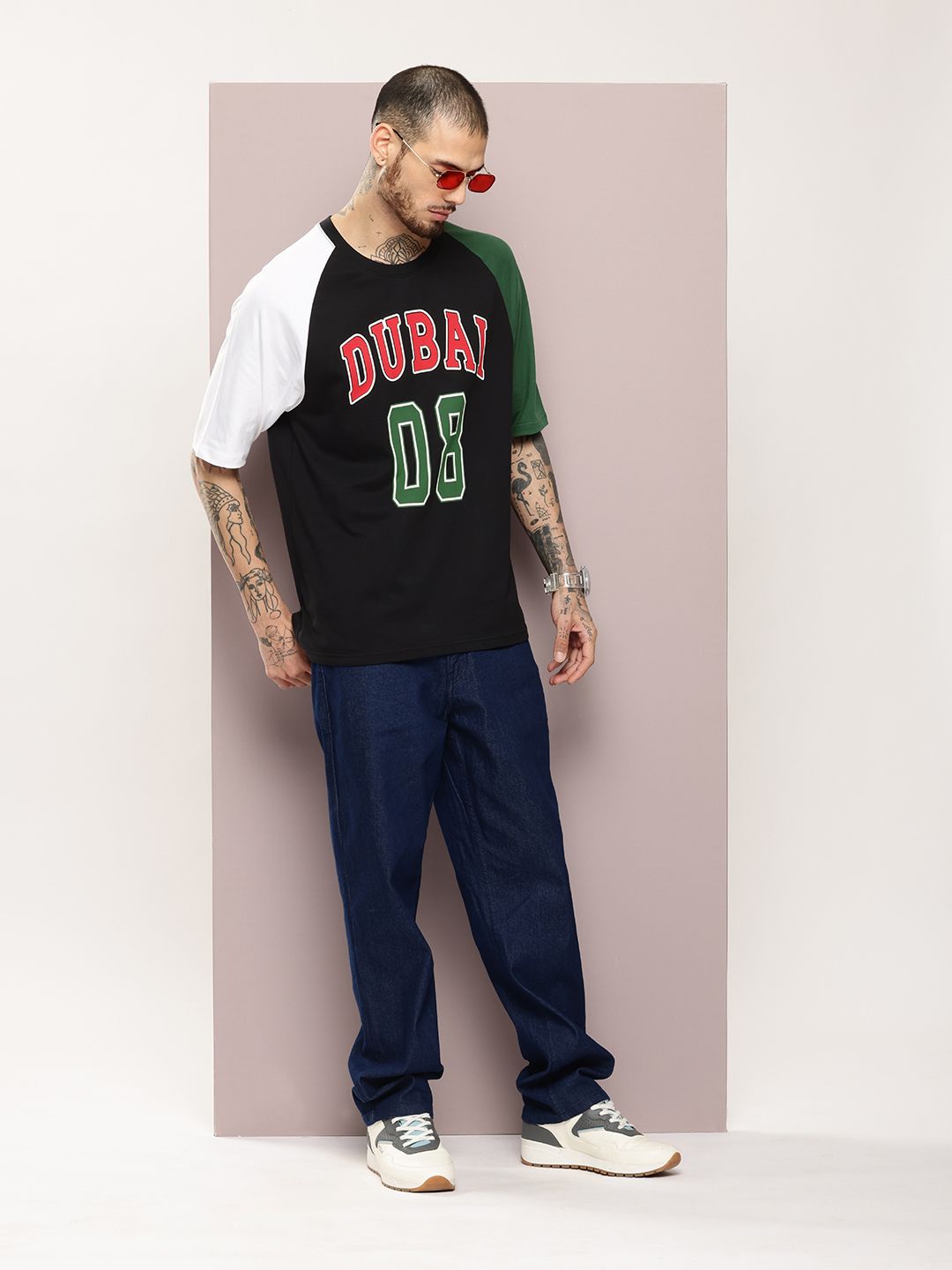 DILLINGER Men Typography Printed Oversized T-shirt